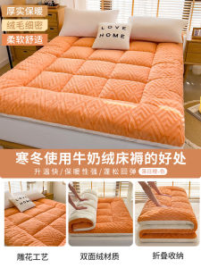 Thickened Warm Mattress Soft Pad Home Bedroom Milk Velvet Tatami Bed Mat Student Dormitory Single Winter Use Non-Folding