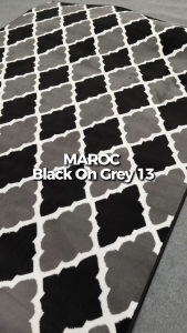 MAROC Karpet Lantai 210x300 BOG13 Black on Grey