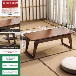 Modern Chinese Style Small Tea Table Tatami Floor Table Study Desk Floating Window Wooden Low Table Home Use Short Table