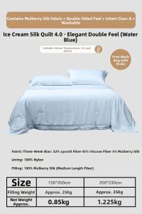 Mercury | Cool Silky Washable Organic Silk Summer Blanket