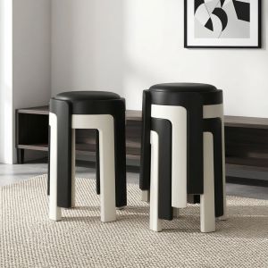 Soft Cushioned Luxury Stacking Round Stool