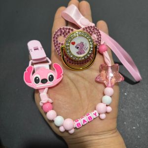 Disney | Baby pacifier (with dust cover) & cute anime print Newborn pacifier holder Baby gift for newborns Boys/Girls baby party gift