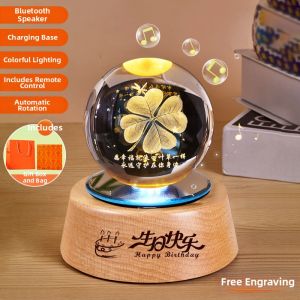 LAIZIXINGXINGDELIPIN | Dandelion Preserved Flower Rotating Music Box