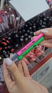 💙ปากกาเน้นข้อความ Sharpie ด้ามผอม ปากกาไฮไลท์ ชาร์ปี้ ชนิดหัวตัด สีชมพู เขียว ส้ม | KKNT