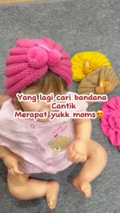 Topi Turban Anak Bayi Perempuan PREMIUM TRB-22: Kupluk Turban Kerudung Bayi Anak Perempuan