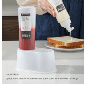 ขวดซอส 340 มล. ขวดบีบเครื่องปรุงสำหรับซอสมะเขือเทศ มัสตาร์ด ซอสเผ็ด น้ำผึ้ง ขวดใส่ซอสเกรวี อุปกรณ์ครัว