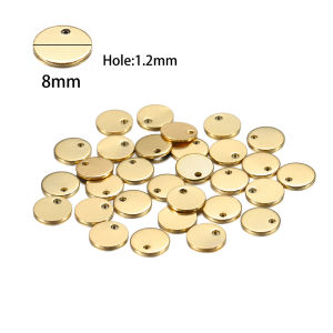 10-50pcs 6-30mm Stainless Steel Charms Round Dog Tag Pendant Stamping Blanks Pendants For Custom Necklaces DIY Jewelry Making