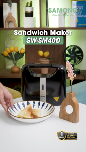 SAMONO Sandwich Maker 2 Set Pemanggang 400 Watt Anti Lengket SW-SM400 Garansi 1 Tahun