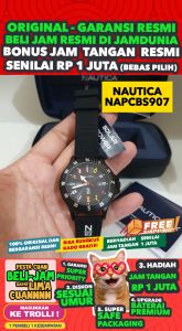 JAM TANGAN NAUTICA ORIGINAL - NAUTICA NAPCBS907 907 Men LA - Hitam - Resin - Diameter 42CM - Jamdunia / Jam dunia JD18 # Jam Tangan Pria Jam Pria Jam Tangan Anti Air + JAM NAUTICA ORIGINAL NAPCBS907 NAUTICA 907 NAUTIKA NAPCBS 907