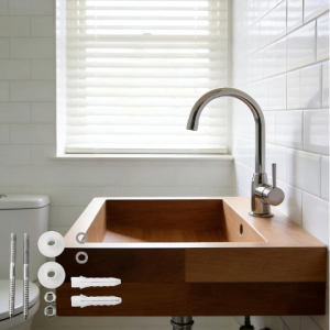 1Set Wall Basin Installation Iron Screw Basin Sink Screw Bolt durable Replacement Kit Bolts Gasket