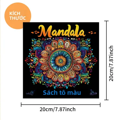 Sách Tô Màu Mandala Dành Cho Người Lớn - Sách Luyện Màu Sáng Tạo Giúp Giảm Căng Thẳng Quà Tặng Cho Tiệc Tùng & Sinh Nhật Bộ Vẽ Tranh Graffiti