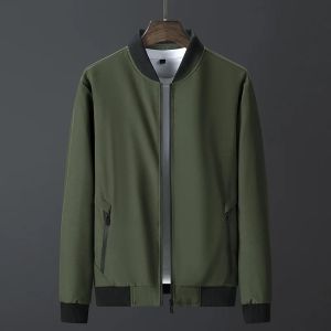 jaket bomber polos kantoran nyaman elegan