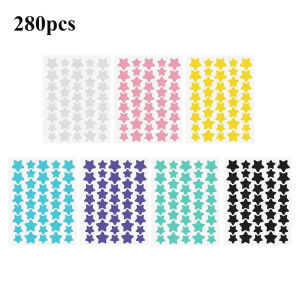 120pcs/280pcs Star Colorful PE Pimple Patches Cute Star Shaped Pimple Cover Sticker Invisible Pimple Cover Removal Pimple Patch