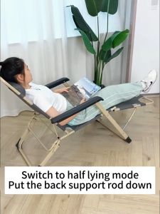 【24H SHIP】Portable Bed Folding Chair Bed with foam Heavy Duty Bed Frame Foldable Bed Frame Sturdy Metal Bed with Frame Single Nap Bed Camp Bed Office Lunch Break Wrought Iron Stripe Bed Save Space For Dormitory Rooms