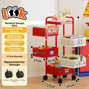 ZHUOHE | Dopamine Moving Storage Cart Shelf