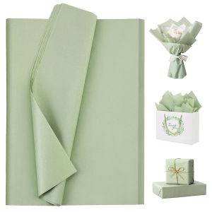 36PCS Sage Green Tissue Paper 70X50CM Wrapping Paper Tissue Paper for Gift Bags Thin Gift Wrap Paper Bulk for DIY Crafts Gift