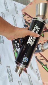 Knalpot Samlong King Original Tipe Drag Inlet 38 & 50 Slinser/Slincer Saja Gratis Laser Nama Hitam Powder Coating Sanblast Titanium