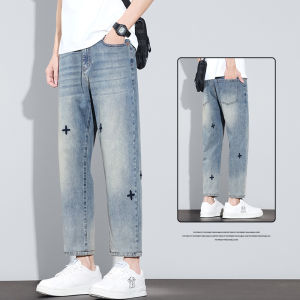 Summer Lightweight Men Jeans Trousers Loose Fit