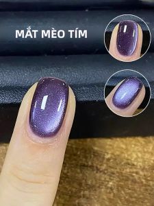 Bộ Sơn Gel Móng Tay Mắt Mèo Tím TC 10ML Bán Vĩnh Cửu Sử Dụng Đèn UV/LED Dành Cho Làm Móng Nghệ Thuật Tại Nhà Cần Ngâm Để Tẩy.