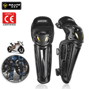 SULAITE Motorcycle Knee Guards Adjustable Mountain Bike Shin Pads for Adults ATV Motocross Skateboard Protective Gear
