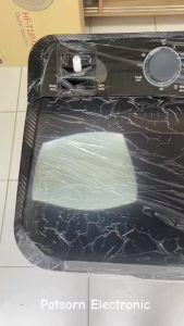 HAIER เครื่องซักผ้า 2 ถัง 9 kg รุ่น HTW90-1217BS รับประกันมอเตอร์ 12 ปี