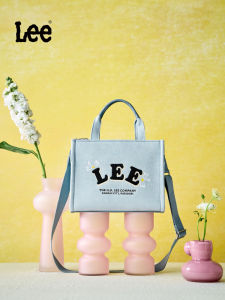 Lee Autumn New Denim Tote Bag Womens Casual Commuter Handbag Soft British Style Detachable Shoulder Bag Pure Color