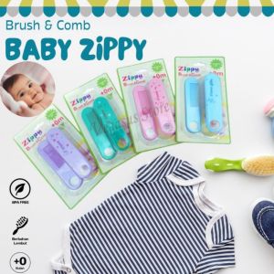 Sisir Bayi Zippy Brush & Comb (BPA Free) Grooming Set Dengan Berbahan Lembut dan Aman
