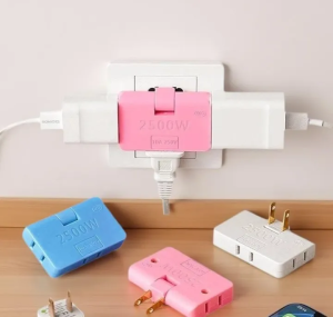 Rotatable Socket Converter 2500W One In Three 180 Degree Mini Extension Plug Adapter Adaptor