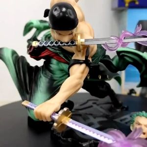 One Piece Roronoa Zoro Figur Three-knife Fighting Skill Three thousand worlds Model Toys Figure Doll