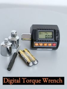 Digital Torque Wrench Adapter 1/2 3/8 1/4 (Torque Range:20-200 or 3-30nm) with Buzzer and Always-on LED Backlight Memory Function 50h Working Time For Car Repairing & Calibrate