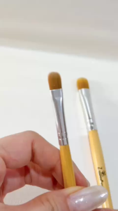 Cọ french đầu móng cọ chùi khoé sơn bị lem cán vàng size to và size nhỏ