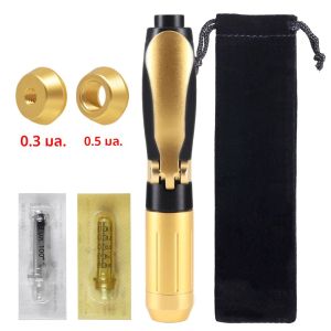 ปากกา hyaluron 2in1ปากกา hyaluron Meso injection ปากกาไฮยาลูโรนิกแบบหนาปรับหัวฉีดปากกาแรงดันได้