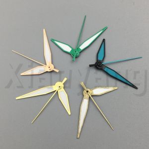 High Quality Bronze/Gold/Rose Gold/Green/Blue Watch Pointers With Green Luminous Fit NH35 PT5000 Automatic Movement Watch Parts