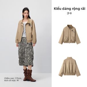 Semir | Áo Khoác Cổ Rộng Có Mũi Nhọn Thêu Mùa Thu