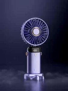 SG 5 Modes handheld fan mini portable foldable small fan digital display office student small fan gift USB charging4000M