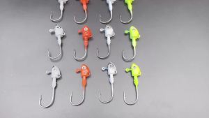 Bộ Móc Câu Đầu Chì ShareShark 8 Chiếc 10/15/20/28/40g Móc Câu Jig Đầu Chì Với Mắt 3D Có Ngạnh Câu Cá Bass Dụng Cụ Câu Cá Bằng Thép Carbon
