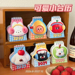 Cute Cartoon Mini Small Calendar Desktop Plan Small Desk Calendar Decoration