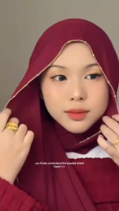 New Chiffon Hijab Wave Edge Nail Bead Scarf Monochrome Pearl Chiffon Hui Ethnic Scarf Malay Headscarf