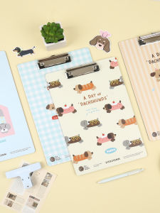 Creative Wood Writing Board Clip Hotel Menu Clip Office Stationery A4 Size Initial Product Happy Sausage Dog File Folder Clip