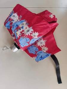 Sunny and Rainy Elegance: 3-Fold Satin Umbrella with Coordinating Bag - Random Color/Design