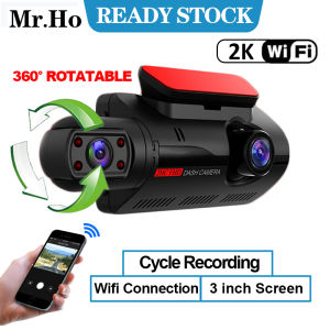 HWD010 2K WIFI Dashcam for car 3 Inch Dual Lens Car camera Recorder front and interior dash cam App Control DVR