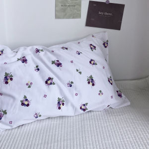 ผ้าฝ้ายลายมัดย้อมแบบสกินนี่ ผ้าฝ้ายแท้ 1 ชิ้น ลายการ์ตูนสดชื่นสำหรับนักเรียนหอพัก เปลือกหมอนทรงสี่เหลี่ยม ปิดด้วยวิธีพันผ้าถุง