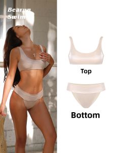 BEARUN | Beach Wear Split Bikini Vacation Style Small Chest Concentrating
