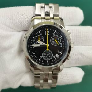 Stainless Steel Sapphire Crystal Mens Watch Beat Quartz Chronograph 50M Waterproof Luxury Sport Business Watches Men 316L Clock