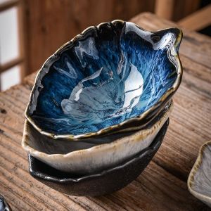 Phong Cách Nhật Bản Gốm Gia Vị Đĩa Hình Dạng Không Đều Gia Vị Món Ăn Nhỏ Nhà Hàng Giấm Mù Tạt Nước Món Ăn