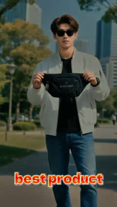 Black Army Waistbag B-06 Apollo | Tas Pinggang Pria Premium Cordura | Sling Bag Outdoor Original