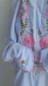 Mukena Terusan Rayon Premium & Bordir Tile Timbul Holly Series