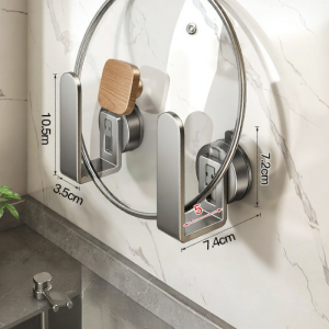 TIANDIYU | Suction Wall-Mounted Lid and Cutting Board Storage Rack