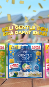 (1 KARTON) GENTLE GEN PINK FRENCH PEONY Deterjen Cair isi 10 Renceng x 14 Sachet