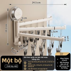 MOSHANG | Giá Phơi Quần Áo Đa Nẹp Hút Chân Không